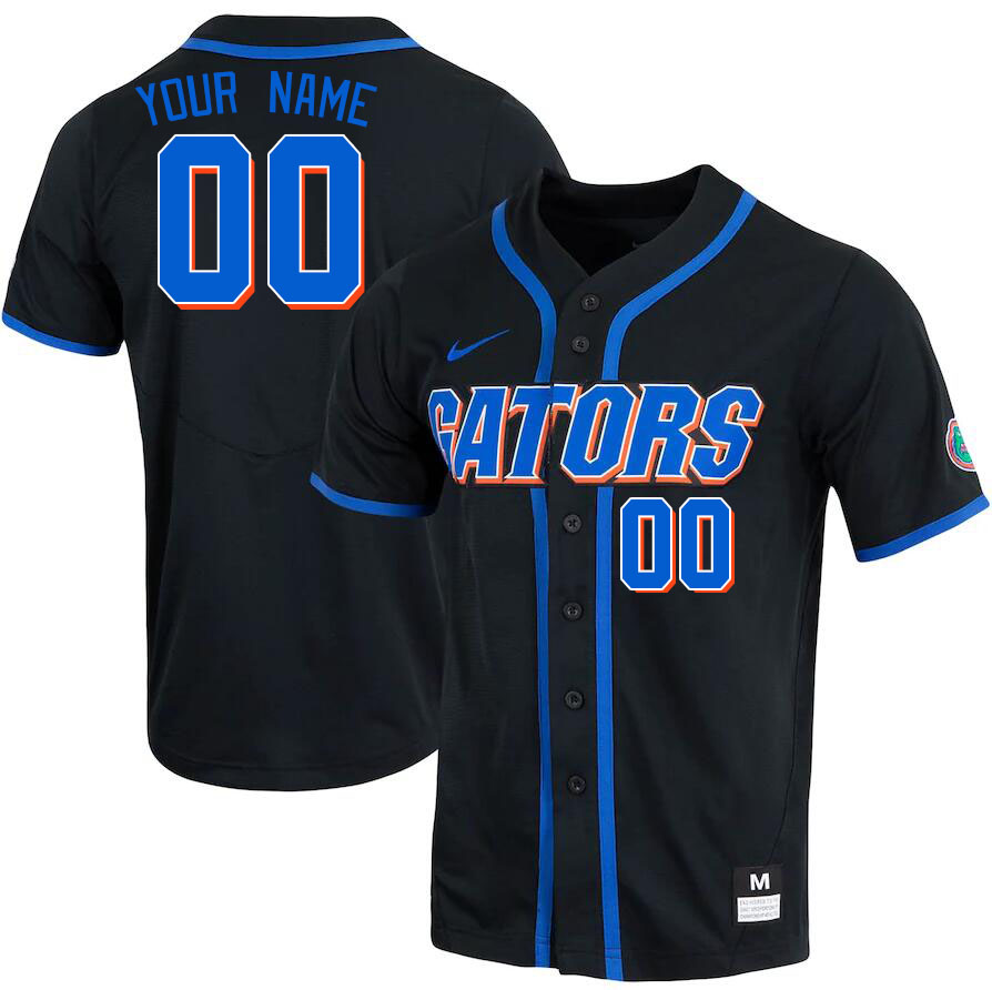 Custom Florida Gators Name And Number College Baseball Jerseys Stitched-Black